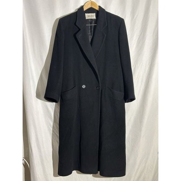 Vtg Fleurette Neiman Marcus 100% Cashmere Overcoat USA Union Made Large/XL - Picture 1 of 12